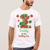 Strawberry eerste verjaardag mannen overhemden Pap T-shirt (Voorkant)
