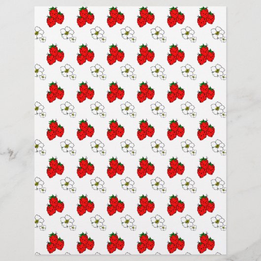 Strawberry en Flowers Flyer-Sjabloon Flyer (Voorkant)