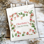 Strawberry enchanted fairy garden birthday bedankzakje