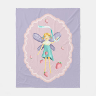 Strawberry Fairy 2 Fleece Blanket Deken