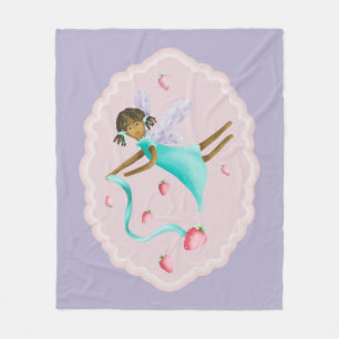 Strawberry Fairy Fleece Blanket Deken