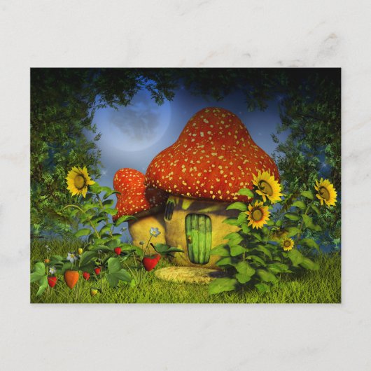 Strawberry fantasy house briefkaart (Voorkant)