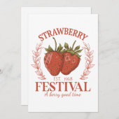 Strawberry Festival Feestdagenkaart (Voorkant / Achterkant)
