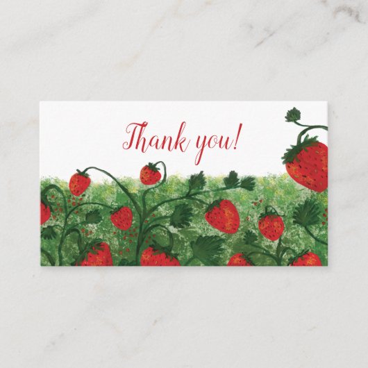 Strawberry Field Waterverf Dank u Informatiekaartje (Voorkant)