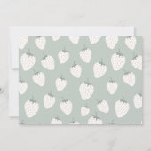 Strawberry Fields Berry First Birthday | Foto Kaart (Achterkant)