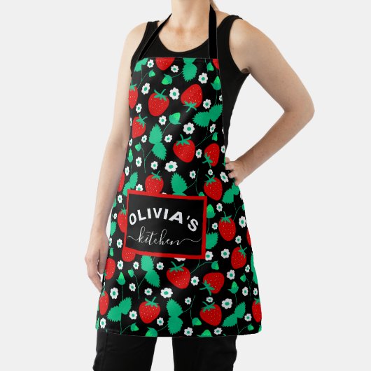 Strawberry Fields Pattern Black Schort (Insitu)