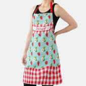 Strawberry Fields Red Gingham Check Personalized Schort (Insitu)