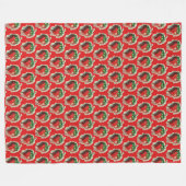 Strawberry Fleece Blanket Deken (Voorkant (Horizontaal))