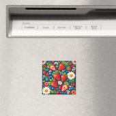 strawberry floral magnet (In Situ (Lave-vaisselle))
