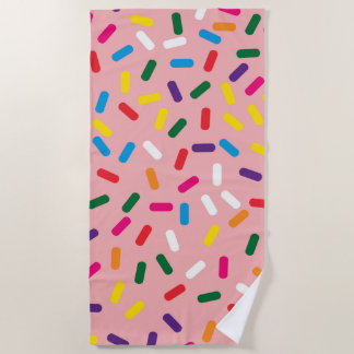 Strawberry Frosted Sprinkles Beach Towel Strandlaken