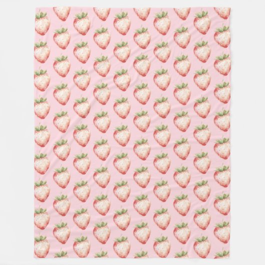 Strawberry Fruit Birthday Fleece Deken (Voorkant)