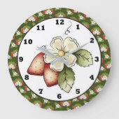 Strawberry Fruit Kitchen wandklok Grote Klok (Voorkant)