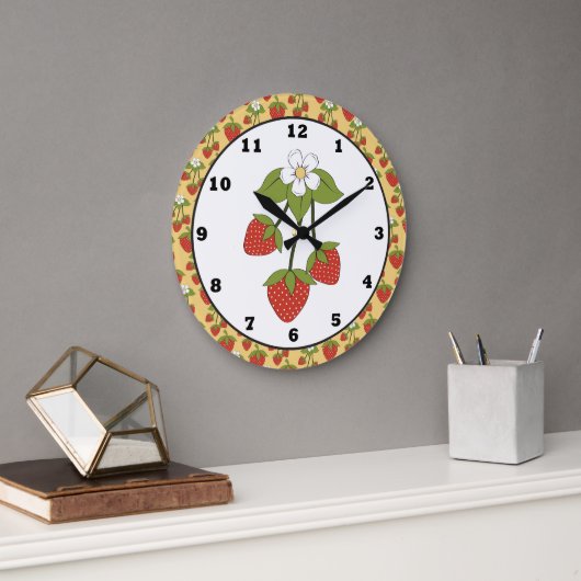 Strawberry Fruit Kitchen wandklok Grote Klok (Kantoor)