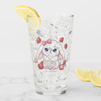 Strawberry Gaze Bunny - Cute Anime Eyes & Ribbon Glas