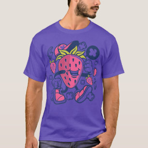 Strawberry Gift for Boys Girls Vegetarian Gag Heal T-shirt