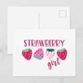 Strawberry Girl Briefkaart (Voorkant / Achterkant)