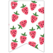 Strawberry Girl First Birthday Mijlpalen Foto's Vlaggetjes (Eerste vlag)