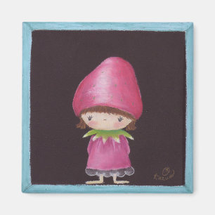 Strawberry Girl Magnet Magneet