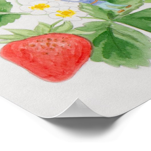 Strawberry Gnome art print (Hoek)