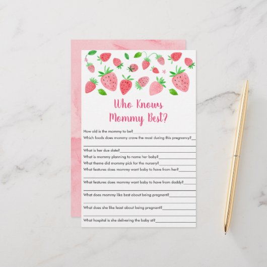 Strawberry Greenery die mama het beste spel kent (Voorkant / Achterkant in situ)