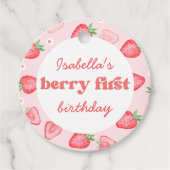 Strawberry Hartelijk dank voor Berry Much Bedankjes Labels (Voorkant)