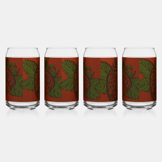 Strawberry Home Sweet Home Blikvorm Glas (Links)