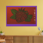 Strawberry Home Sweet Home Canvas Afdruk (Insitu (Woonkamer))