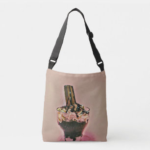 Strawberry ice cream crossbody tas