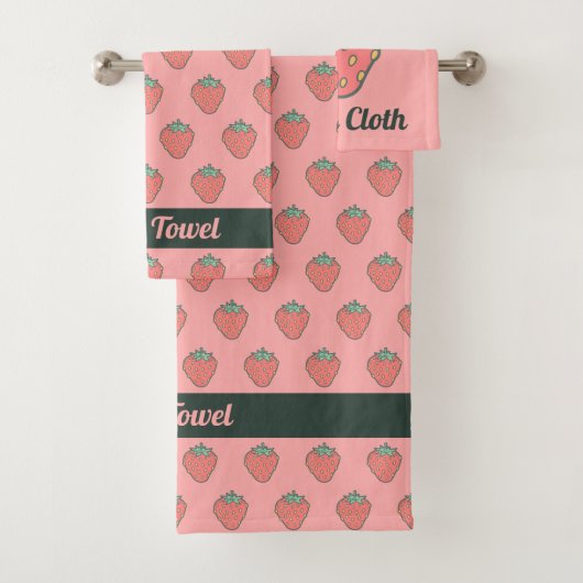 Strawberry Icon Bath-handdoekset Bad Handdoek (Insitu)