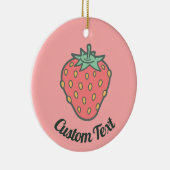 Strawberry Icon Ceramic Ornament (Rechts)