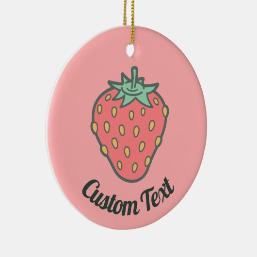 Strawberry Icon Ceramic Ornament (Rechts)