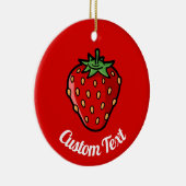 Strawberry Icon Ceramic Ornament (Rechts)