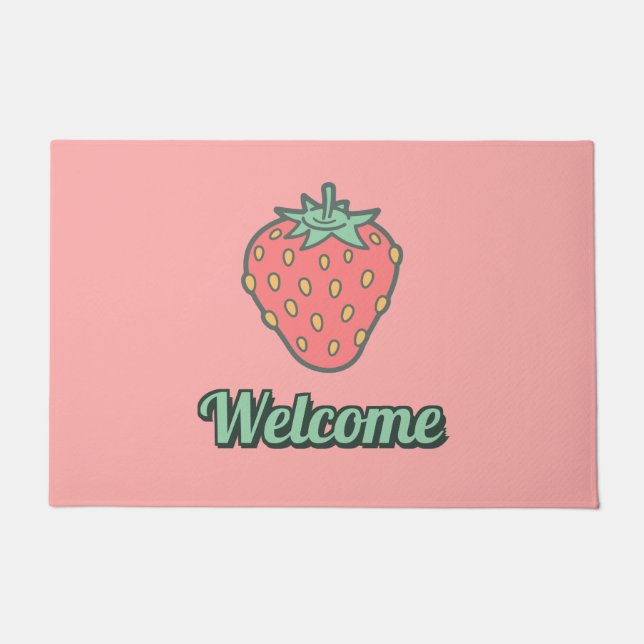 Strawberry Icon Doormat Deurmat (Voorkant)