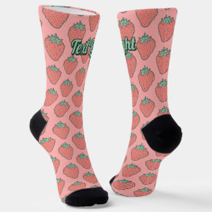 Strawberry Icon Pattern Socks Sokken