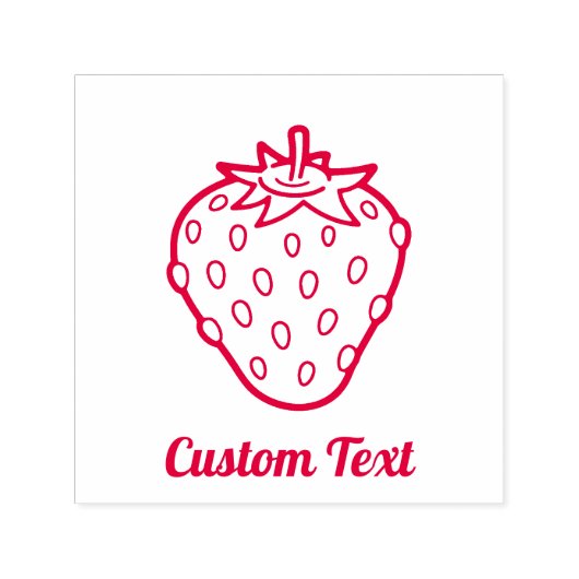 Strawberry Icon Self-Inking Stamp Zelfinktende Stempel (Design)