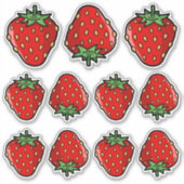 Strawberry Icon Sticker Set (Voorkant)