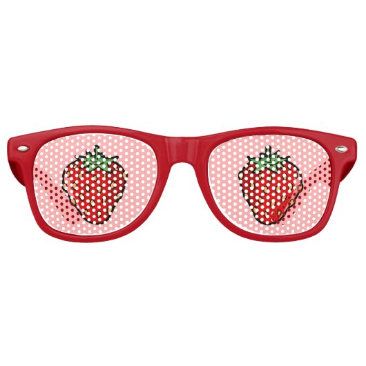 Strawberry Icon Sunbril Retro Zonnebril (Voorkant)
