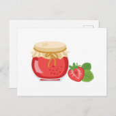 Strawberry Jam Briefkaart (Voorkant / Achterkant)