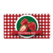 Strawberry Jam Canning Label (Voorkant)