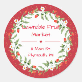 Strawberry Jam Canning Label