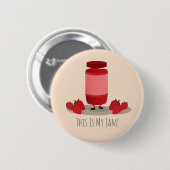 Strawberry Jam cartoon | Button (Voorkant /achterkant)