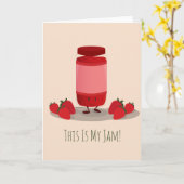Strawberry Jam cartoon character | Carte Greeting (Fleur jaune)