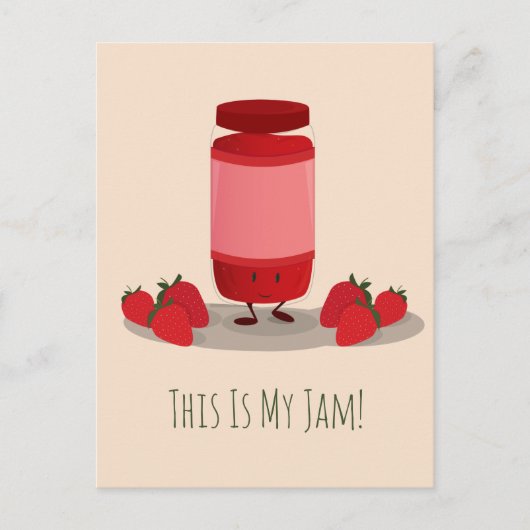 Strawberry Jam cartoon character | Carte postale (Devant)