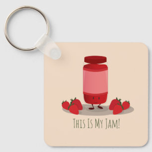 Strawberry Jam cartoon   Sleutelhanger