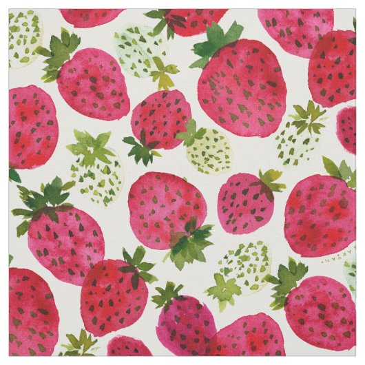 STRAWBERRY JAM Fruit Pattern Stof (Swatch)