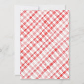 Strawberry Jam Gingham Bruids Douche Uitnodiging (Achterkant)