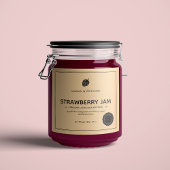 Strawberry Jam Jar Label Packaging Design Sparkling Wijnetiket