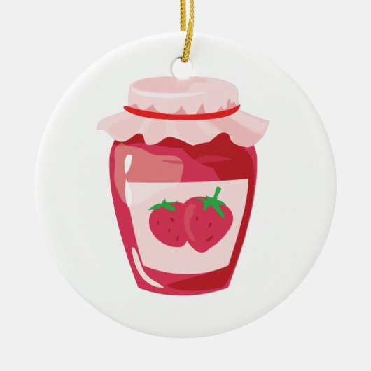 Strawberry Jam Keramisch Ornament (Voorkant)