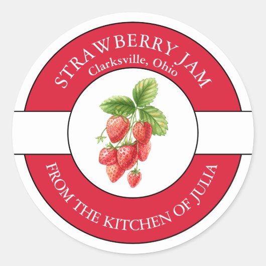 Strawberry Jam Label (Voorkant)