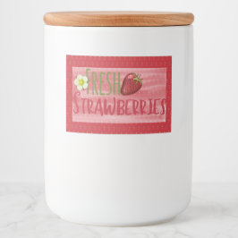 Strawberry Jam PReserves Canning Label Voedselcontainer Etiket
